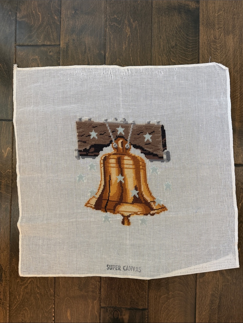 Incomplete Vintage Needlepoint - Liberty Bell